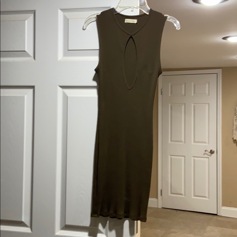 Green keyhole dress